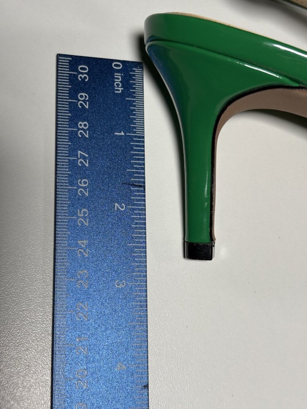 Emerald Green Patent Slingback Kitten Heels Pointed Toe Pumps US 8 Box - Picture 7 of 8